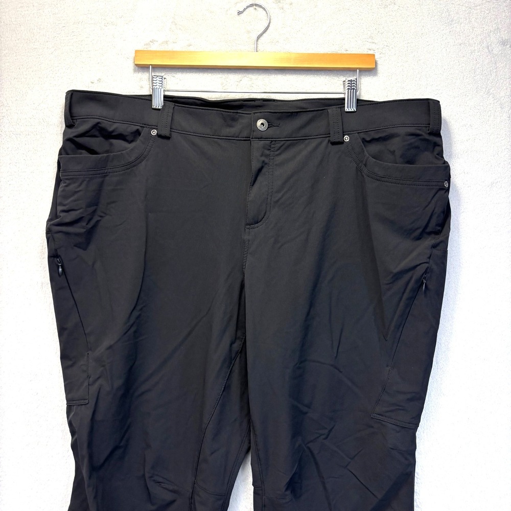 Duluth Trading Co Nylon Hiking Pants Womens 22W x31 Black Outdoor Zipper Pockets - Picture 3 of 16